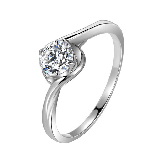 AVHE platinum diamond ring twisted arm four-prong diamond cultured diamond ring. Please order a wedding gift for Chinese Valentine's Day to express your love to your girlfriend. Platinum diamond ring + 1 carat D color cultured diamond.