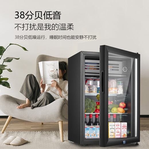 Xinfei (Frestec) Ice Bar Refrigerator Fresh Cabinet European Constant Temperature Red Wine Cabinet Hotel Home Living Room Refrigerator Mini Small Single Door Office Fresh Display Display Sample Tea Beverage Cabinet 148 Liter Black Liner Refrigeration + Micro Freezing + With Light + Lock