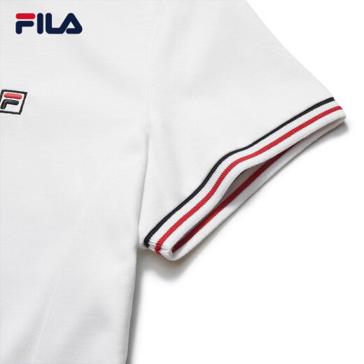 FILA official women's short-sleeved POLO shirt 2020 summer new sports knitted short-sleeved shirt women's standard white-WT170/88A/L