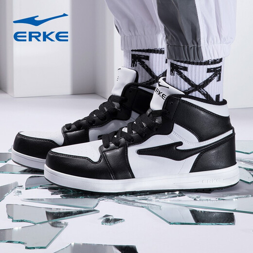 Hongxing Erke Men's Shoes New Running Shoes Casual Skateboard Shoes Versatile Sports Shoes 51117401103 Black 41