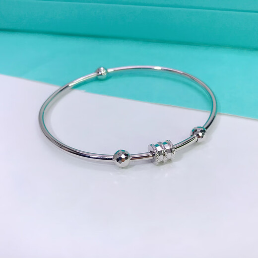 Heye Jewelry Pt950 platinum, very shiny, small waist, perfect round solid closed mouth, positioning beads platinum bracelet for women, gold weight 8.48 grams, size 55, perfect round solid closed mouth.