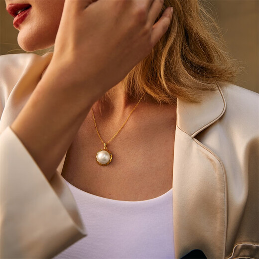 Queen of Pearls 15-16mm combined seawater maple pearl pendant necklace for girls birthday gift for girls