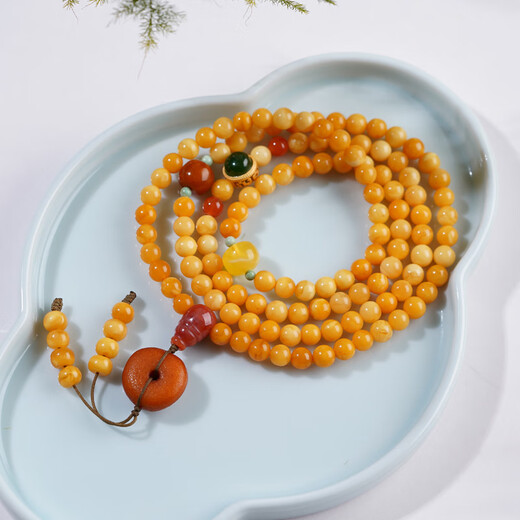 Longyin Beeswax Bracelet Amber Bracelet for Women and Men Multiple Circles with Jasper Southern Red Turquoise Birthday Gift MZ About 5.5mm