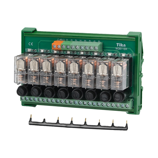 8-way optocoupler isolation solid-state relay module Omron relay module group 24V with insurance solenoid valve 2-way Omron relay 16A/24V