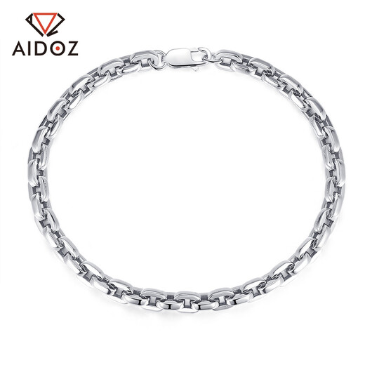 Aido Diamond Platinum Bracelet Men's pt950 Platinum Cross Card Ground Chain Attractive and Versatile Hand Accessories for Women Length Selection Suggestions Thickness 4-6mm = Clean Hand Circumference + 1.5cm