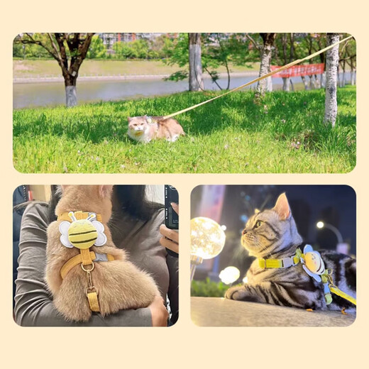 Snowpaws cat leash cat leash harness walking cat leash cat rope vest pet anti-breakaway escape harness chain