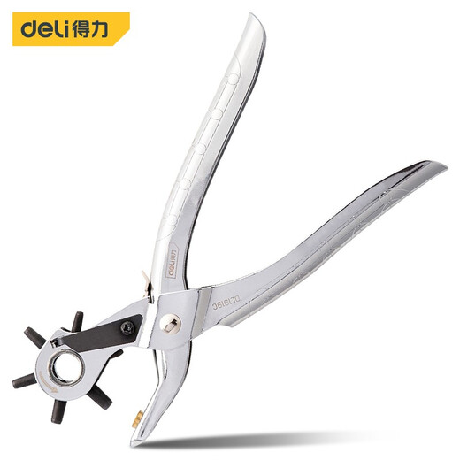 Deli belt punch household small hole punch belt punch pliers punch artifact watch bag eye punch light handle round punch pliers DL1919C