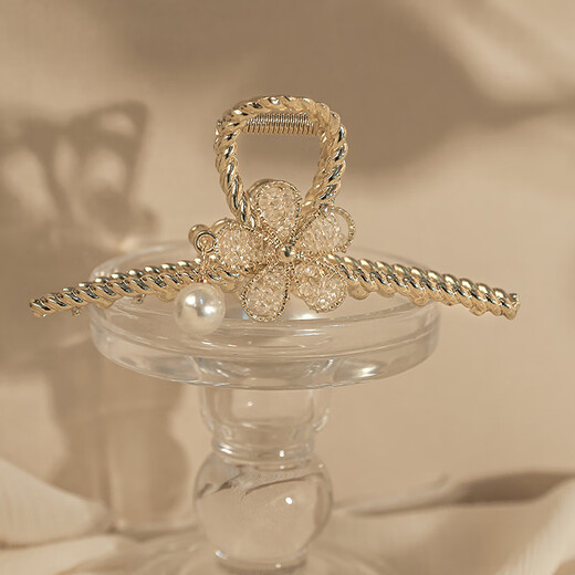 Xiang Wan Hairpin Hairpin Temperament Metal Flower Clip Chinese Style Hairpin Back of the Head High-end Large Shark Clip Hair Accessory