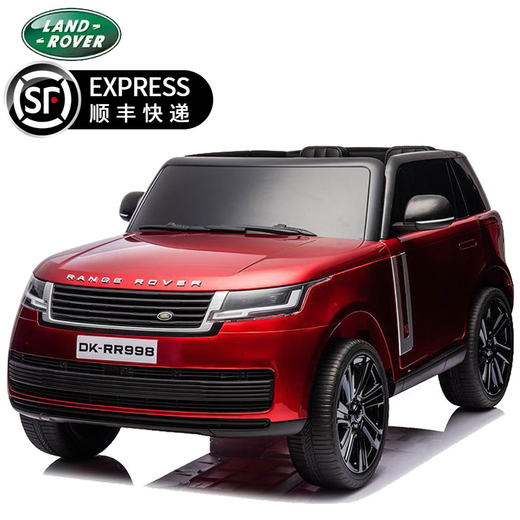 Xingchenhao Land Rover Range Rover Kinder-Elektroauto Allradantrieb mit ferngesteuertem Spielzeugauto kann im Geländewagen sitzen, Kinderwagen für Kinder, weiß poliert, Allradantrieb + Fernbedienung + Schaukel + Ledersitz + weiche Räder