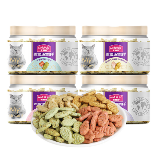 McFoodie cat biscuit snacks, dried fish, teething snacks, cat biscuits, mixed flavors 235g