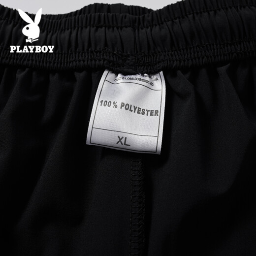 Playboy Shorts Men's Summer Loose Pants Men's Medium Pants Casual Large Size Large Pants Trendy Brand Large Size Men's Shorts RSCHHC8681 Black 3XL