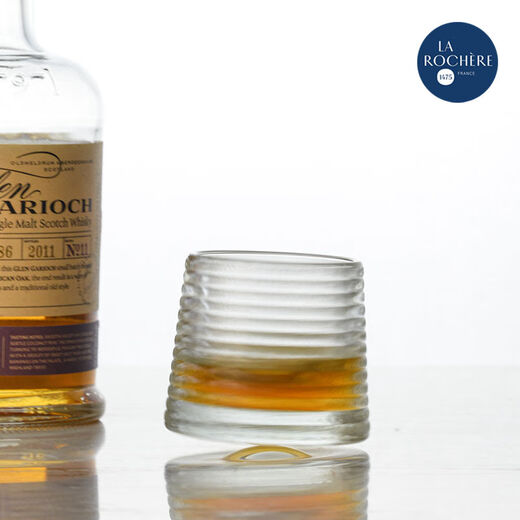 LA ROCHERE Made in France rotating whiskey glass BLOSSOM wine dirty pattern coffee cup and plate award-winning design whiskey glass 4 gift boxes