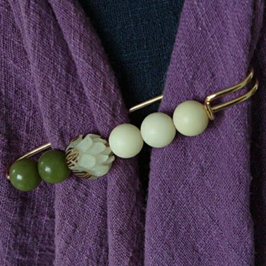 Lotus Bodhi Brooch Women's Clothes Fixed Large Pin Scarf Corsage Shawl Button Coat Sweater Cardigan Button Retro 88 Bamboo