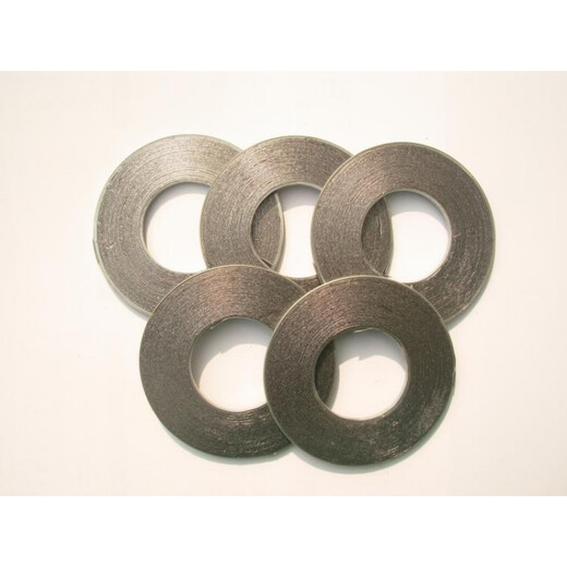 Metal spiral wound gasket Graphite gasket Metal graphite spiral spiral gasket Flange sealing gasket Reinforced inner and outer ring DN80 80*135 (10 pieces)