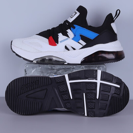 鸿星尔克（ERKE）【断码】39码男鞋跑步鞋透气休闲运动减震耐磨户外舒适慢跑鞋子男 7029正黑/彩蓝 39