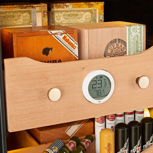 SILIWERE Cigar Cabinet Constant Temperature and Humidity Cigar Cabinet Cigar Cabinet Home Customized Solid Wood Cigar Cabinet Cigar Room 1650H LCD WIFI Premium Edition 165L Constant Temperature and Humidity