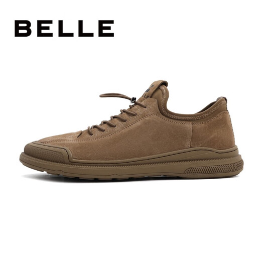 Belle nubuck leather men's casual work shoes shopping mall same style outdoor style casual shoes 6ZF01CM0 khaki 39