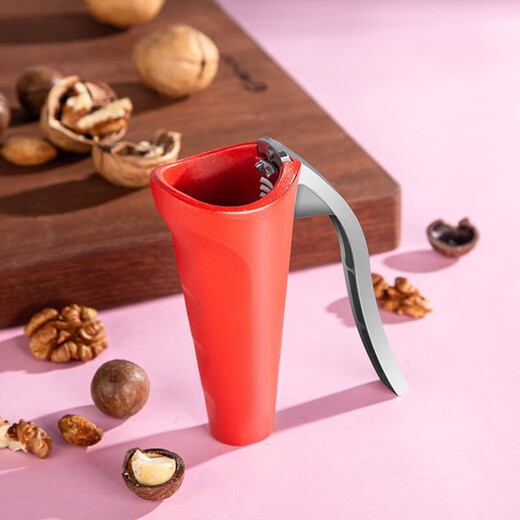 Kaixuan walnut opener to open hazelnut shelling tool walnut cracker nut pliers dried fruit shelling anti-splash multi-functional vertical matte red upgraded version labor-saving nut clamp