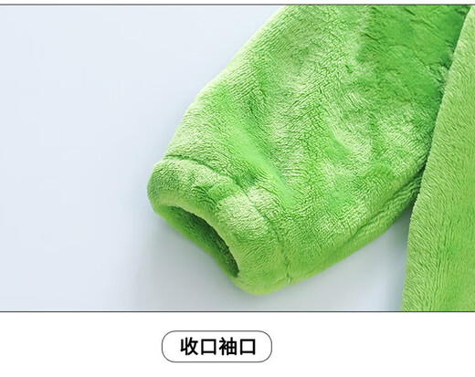 G.DUCKKIDS children's clothing children's pajamas autumn and winter boys and girls home clothes small dinosaur double thickened baby one-piece sleeping bag spring and autumn 2371 dinosaur green flannel 100 size 2~3 years old 90-100cm cm