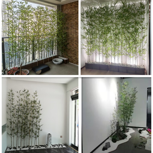 Hua e flow simulated bamboo outdoor decoration fake bamboo simulated plant landscaping bionic bamboo outdoor green plants 3.0 meters high 100 roots