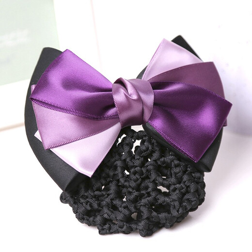 Gardenia blossoms, head flower net bag, professional hairpin hair net, nurse hospital stewardess hotel property hotel bank work bun hair three-knot gradient blue thick net