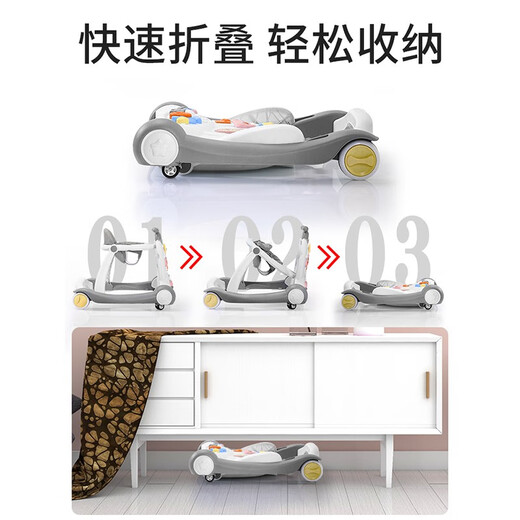 HAPPY GENERAL baby walker multi-functional starter car baby push puzzle early education walker basic version (green)