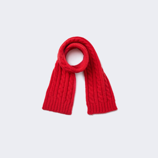 Balabala children's scarf boys and girls new winter unique fabric cute warm knitted red tone 0166110cm