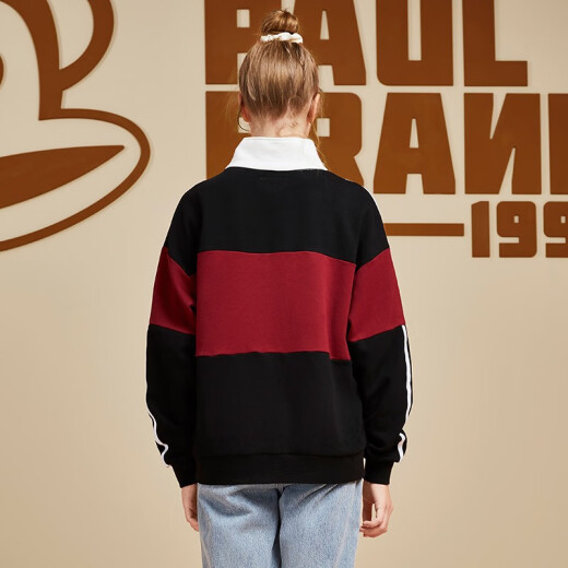 PaulFrank/Big Mouth Monkey Autumn Sweater Women's Loose Korean Thin Street Fashion BF Lazy Wind Stand Collar Pure Cotton PFCTT203022W Mixed Color S
