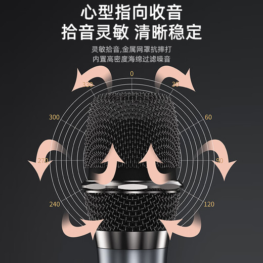 SANSUI wireless microphone, universal, professional-grade U-segment karaoke, dedicated conference host, live broadcast karaoke, outdoor square dance, handheld portable performance home ktv singing rechargeable microphone, professional version dual microphone, performance-grade microphone, one to two, true U-segment wireless charging