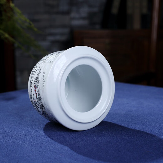 Porcelain Yun Jingdezhen Household Chinese-style Warming Ceramic Warming Wine Cup White Wine Kettle Two and a Half Jin Jin equals 0.5 kg Wine Divider Wine Cup Hot Wine Kettle Fuchun Shanju-3 Pack of 150ml