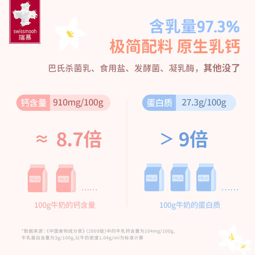 Swissmooh cheese slices 100g original natural cheese slices imported from Switzerland