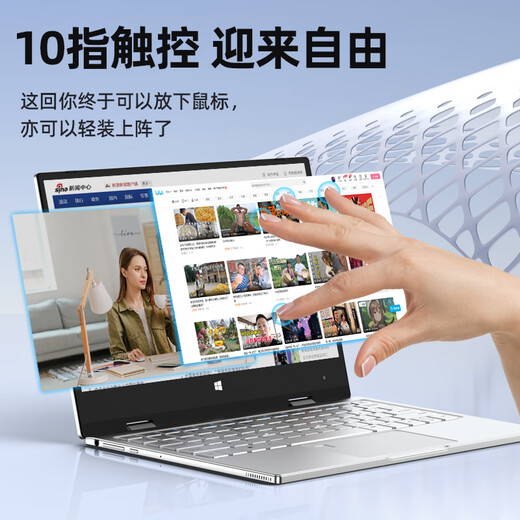 toposh2025新款Ai迷你笔记本电脑12英寸超轻薄办公专用商务轻薄本二合一触屏折叠电脑小电脑整机便携炒股 16G+1TB+压感笔 高配版【触屏+指纹解锁】