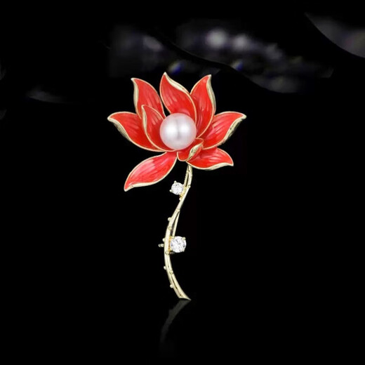 Chunla Chinese style brooch, retro blue lotus brooch, suit coat accessories, women's pin, new lotus flower for women, sapphire blue lotus A24-108