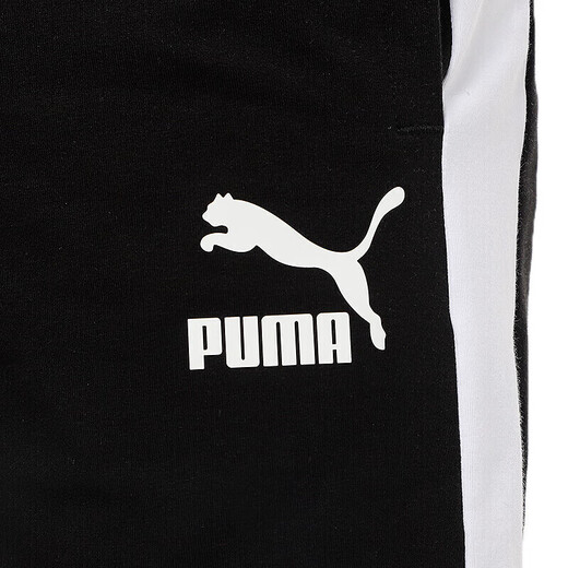PUMA official shorts men's 2025 new breathable quick-drying sports pants casual loose running fitness pants five-quarter pants 531358-01/T7 splicing S (170/70A)