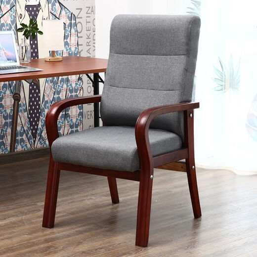 Wuhui leather chair, leather armrest, mahjong chair, cowhide computer chair, genuine leather office chair, study room, home chess and card room, conference room seat, thick cushion, high backrest, brown imitation cowhide