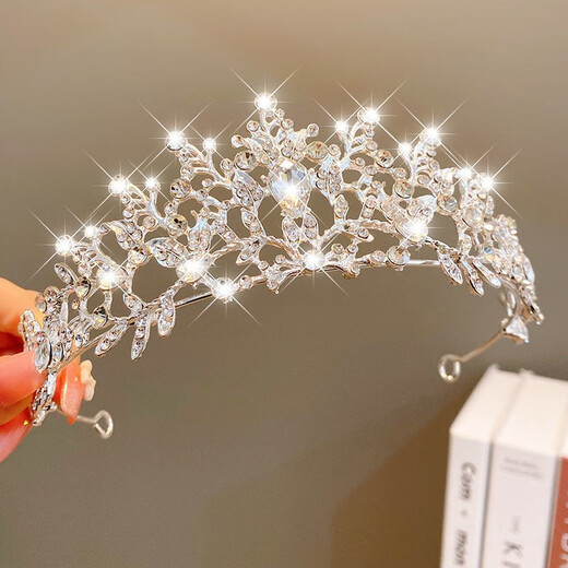 Haiyiduo big crown headband for children princess bride rhinestone crown little girl birthday gift stage performance crown headband Qingyan