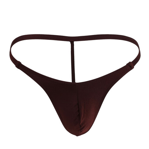 ROSELEX private delivery thin belt men's thong sexy seamless T pants convex breathable comfort bag white one size (62-90cm waist)