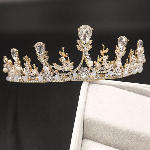 Children's crown tiara princess little girl crown performance hair accessories birthday catwalk headband banquet children and students gift box