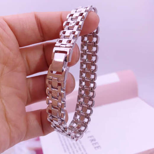 Heye Jewelry Liang blind pt950 platinum chain car flower watch chain men and women platinum bracelet men platinum couple platinum bracelet gold weight 28.88 grams about 10mm wide 17cm long