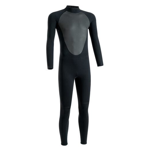 Citoor 3mm warm and cold-proof wetsuit, full set of fishing suit, wet snorkeling suit, swimming sun protection one-piece surfing suit for men and women, black XL (suitable for 170-180cm68-75kg)