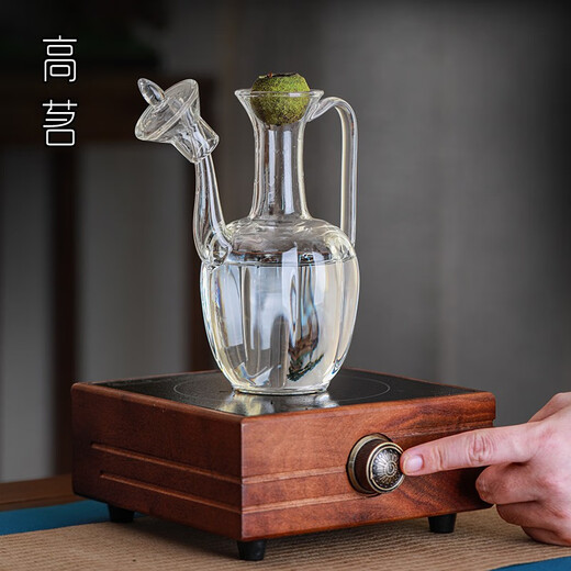 Gaoming Xiaoqinggan special teapot glass high temperature resistant tea boiler electric ceramic stove kettle tea set high-end household 550ml imitation Song Dynasty teapot
