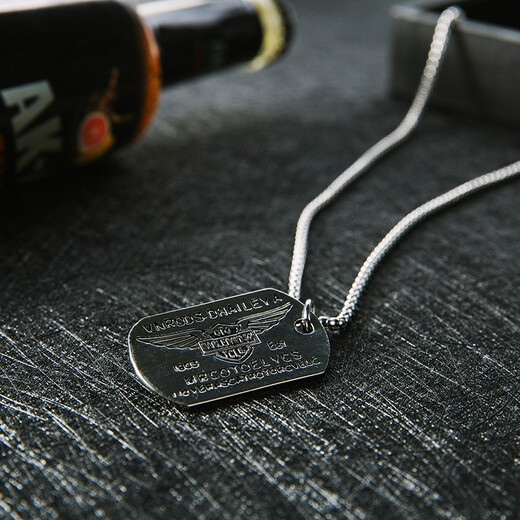 Feihua Men's Necklace Trendy Military Brand Pendant Boys Necklace Metal Titanium Steel Pendant Pendant Men's Military Brand Necklace