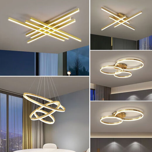 永智全屋灯具套餐三室两厅欧式客厅灯2024年新款简约现代大气高端led 黑色两室一厅A无极 三色