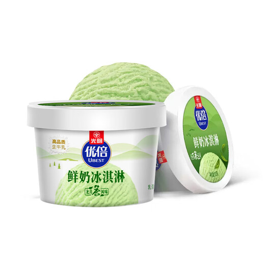 Guangming Brand Excellent Milk Ice Cream 90g 4 cups (original flavor*2 cups+Longjing flavor*1 cup+Dahongpao*1 cup)