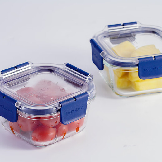 Bloqueo de bloqueo (bloqueo/bloqueo) Caja de alimentos complementario de vidrio complementario resistente al calor del bebé