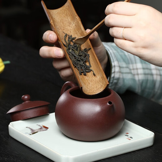 Hidden Pot World Yixing Purple Clay Pot Purely Handmade Famous Large-Capacity Raw Mineral Purple Vermilion Clay Teapot Single Pot Da Xi Shi Da Xi Shi