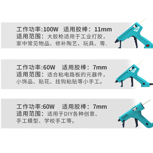 Bakon white light hot melt glue gun household manual hot melt welding gun industrial grade DIY hot glue gun BK901 (11mm glue stick)