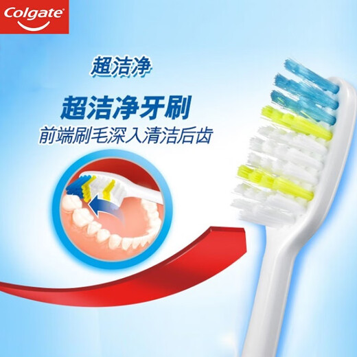Colgate Super Clean Toothbrush Medium Bristle Brush Head Set Travel Size Family Size Bristles Deep Protection Toothbrush Bristle Removes Teeth Stains Super Clean 6 Count