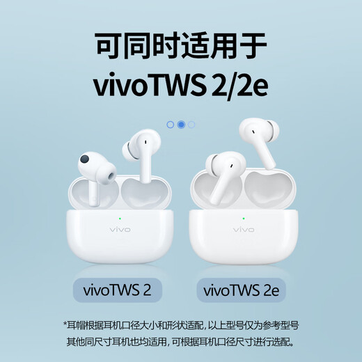 Masentek Earphone Ohrhörer-Ohrstecker-Buchse für Vivo TWS 2 / 2E Bluetooth Headset Silicon Cap Soft Plug Sport Nicht-Schlupf-Zubehör In-Ear-Ersatz Schwarz