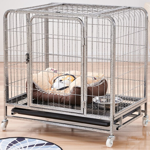 Pet dock dog cage square tube cage large dog medium dog small dog Teddy Golden Retriever Labrador Husky pet cage silver color 800